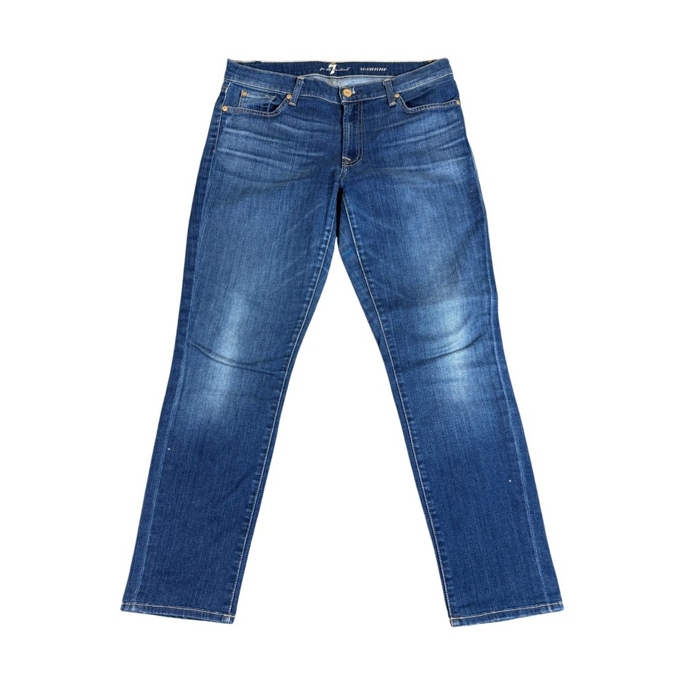 7 For All Mankind Roxanne Jeans Mens‎ 31 (33x28) Blue Denim Stretch Medium Wash